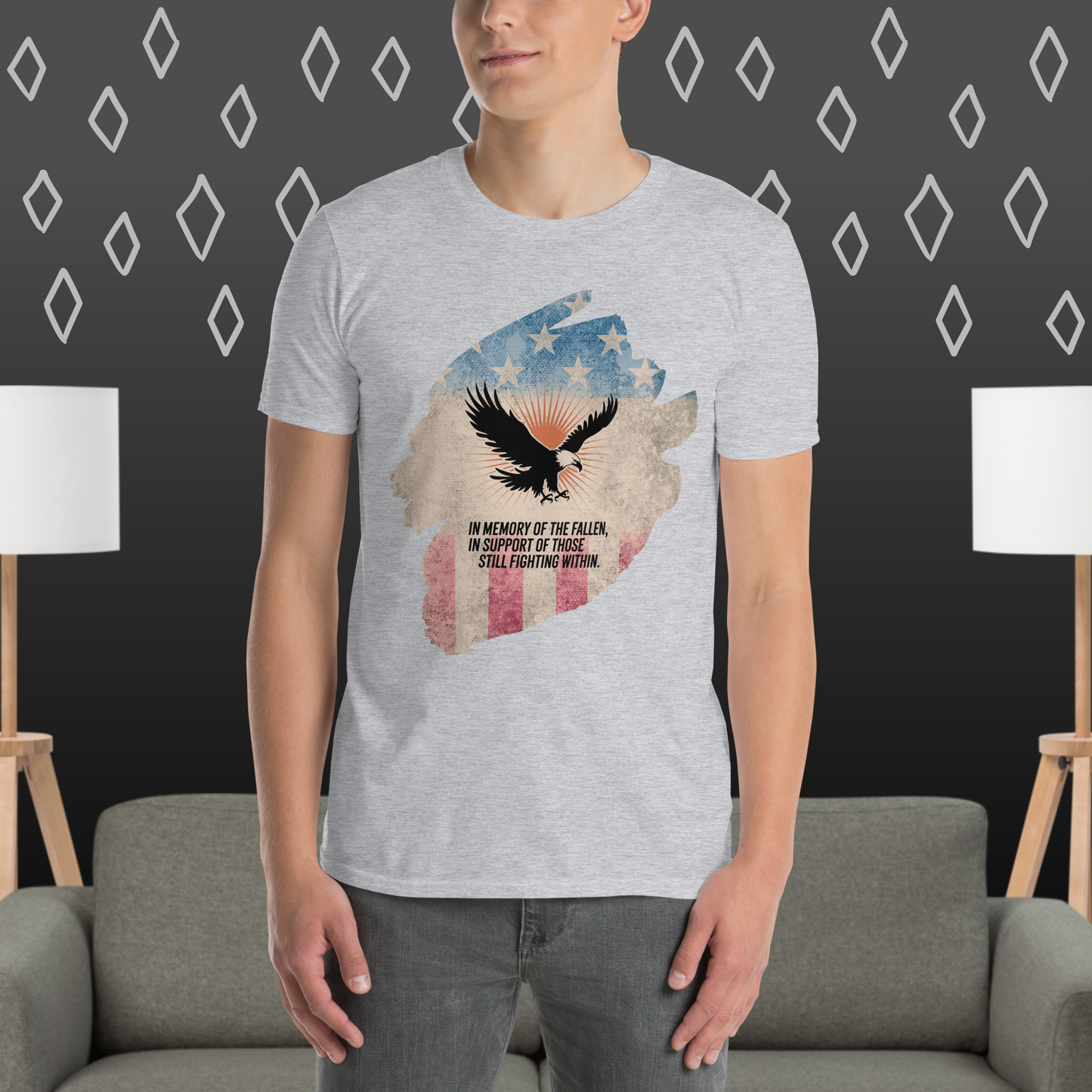 In Memory Of The Fallen T-Shirt | Veteran Tribute Gift | PTSD Awareness Shirt | Memorial Day Tee | Mental Health Support Unisex Shirt
