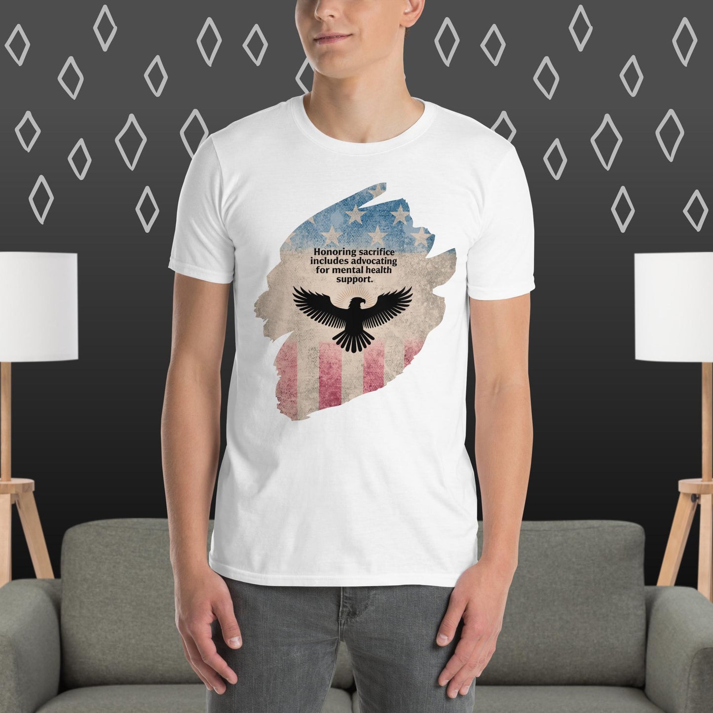 Honoring Sacrifice T-Shirt | Veteran Tribute Gift | PTSD Awareness Shirt | Memorial Day Tee | Mental Health Support Unisex Shirt