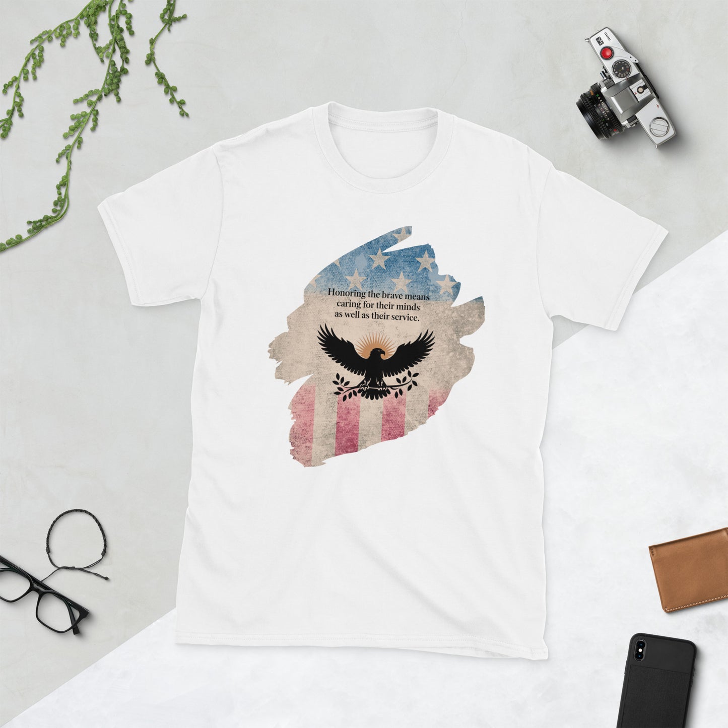 Honoring The Brave T-Shirt | Veteran Tribute Gift | PTSD Awareness Shirt | Memorial Day Tee | Mental Health Support Unisex Shirt