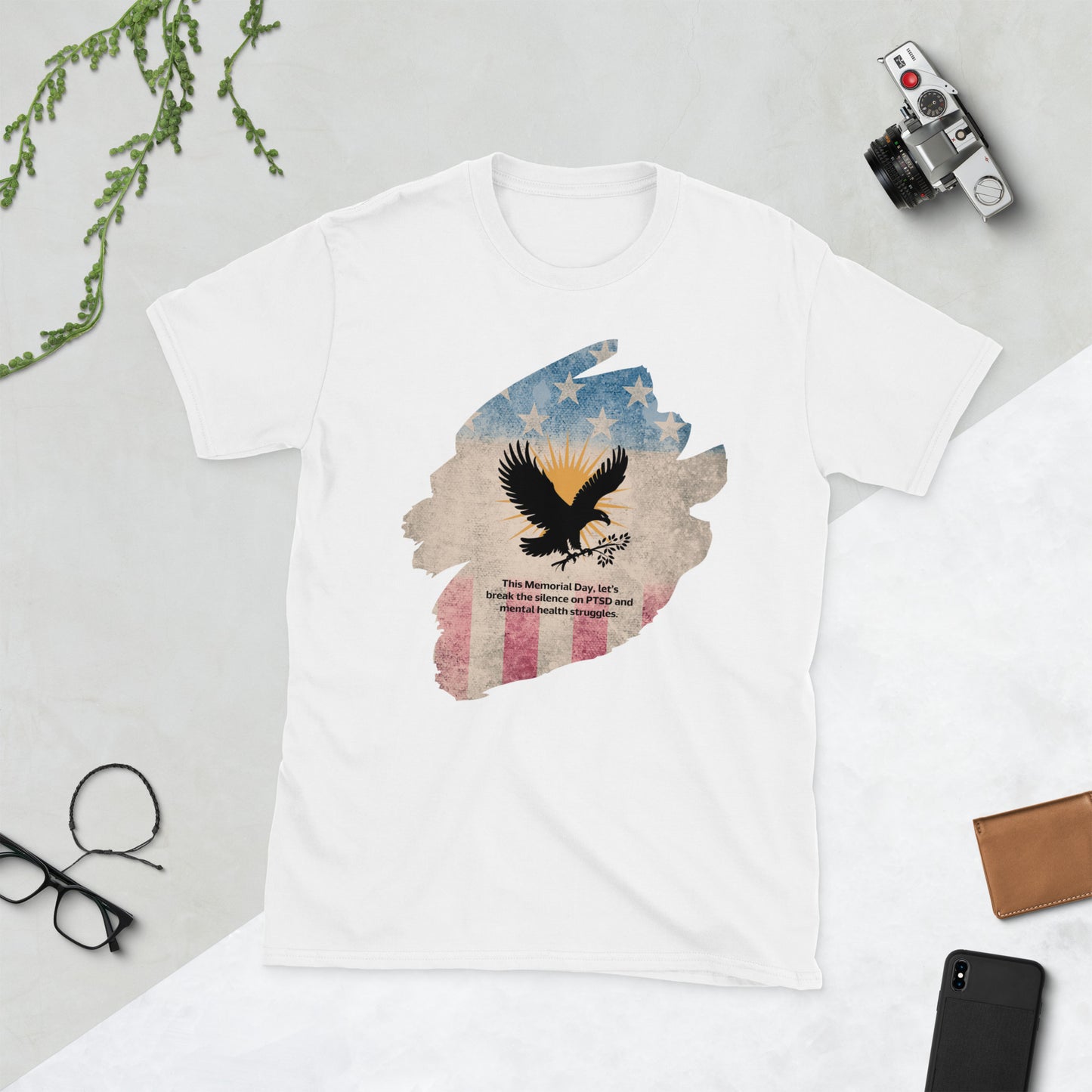 This Memorial Day, Let’s Break The Silence T-Shirt | Veteran Tribute Gift | PTSD Awareness Shirt | Memorial Day Tee | Mental Health Support Unisex Shirt