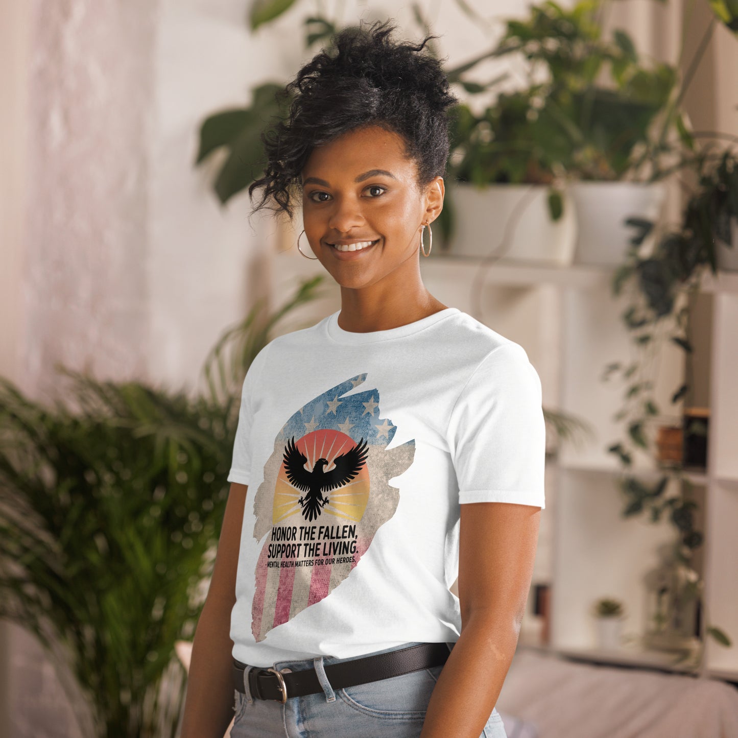 Honor The Fallen, Support The Living T-Shirt | Veteran Tribute Gift | PTSD Awareness Shirt | Memorial Day Tee | Mental Health Support Unisex Shirt