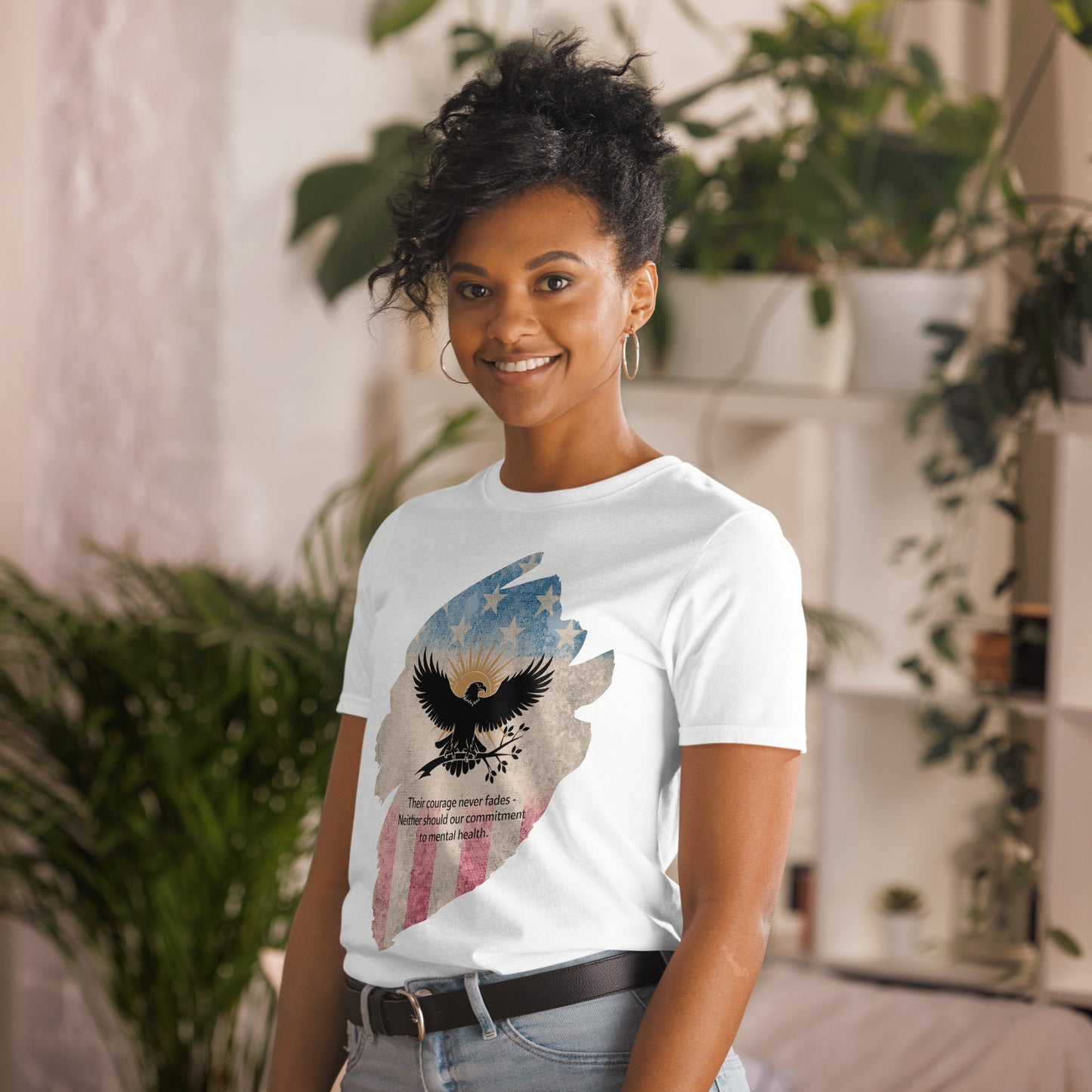 Their Courage Never Fades T-Shirt | Veteran Tribute Gift | PTSD Awareness Shirt | Memorial Day Tee | Mental Health Support Unisex Shirt