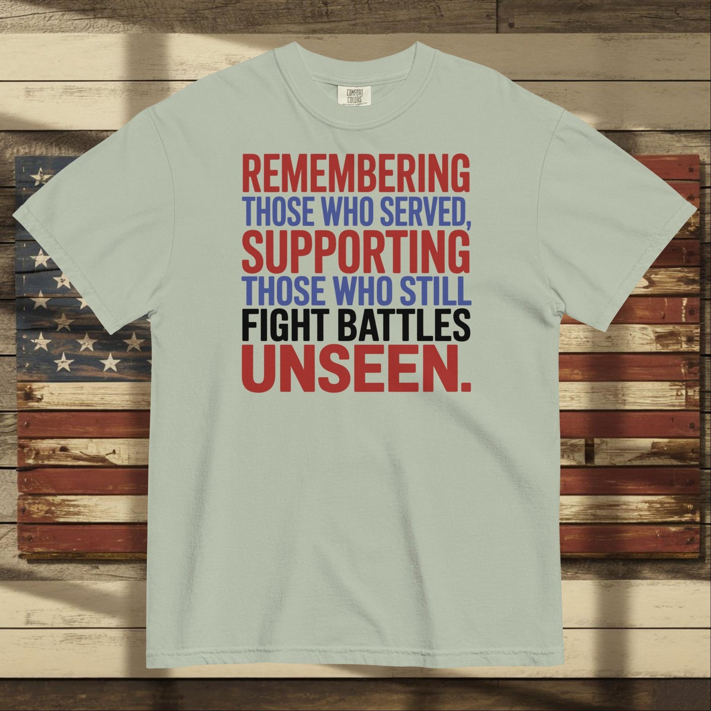 Remembering Those Who Served heavyweight t-shirt for honoring military service and veteran healing