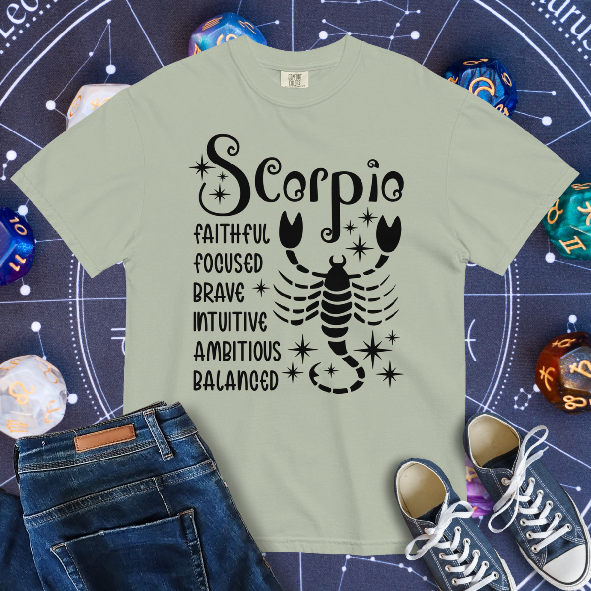 Scorpio Zodiac - Comfort Colors Unisex Garment-Dyed Heavyweight T-Shirt