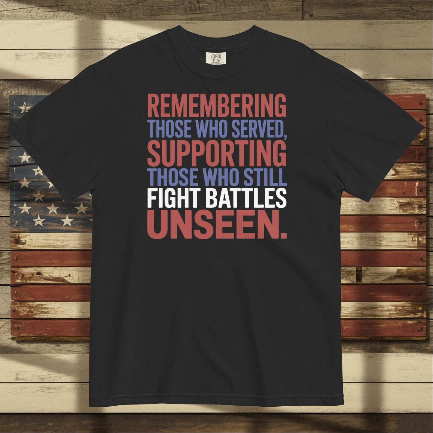 Remembering Those Who Served heavyweight t-shirt for honoring military service and veteran healing