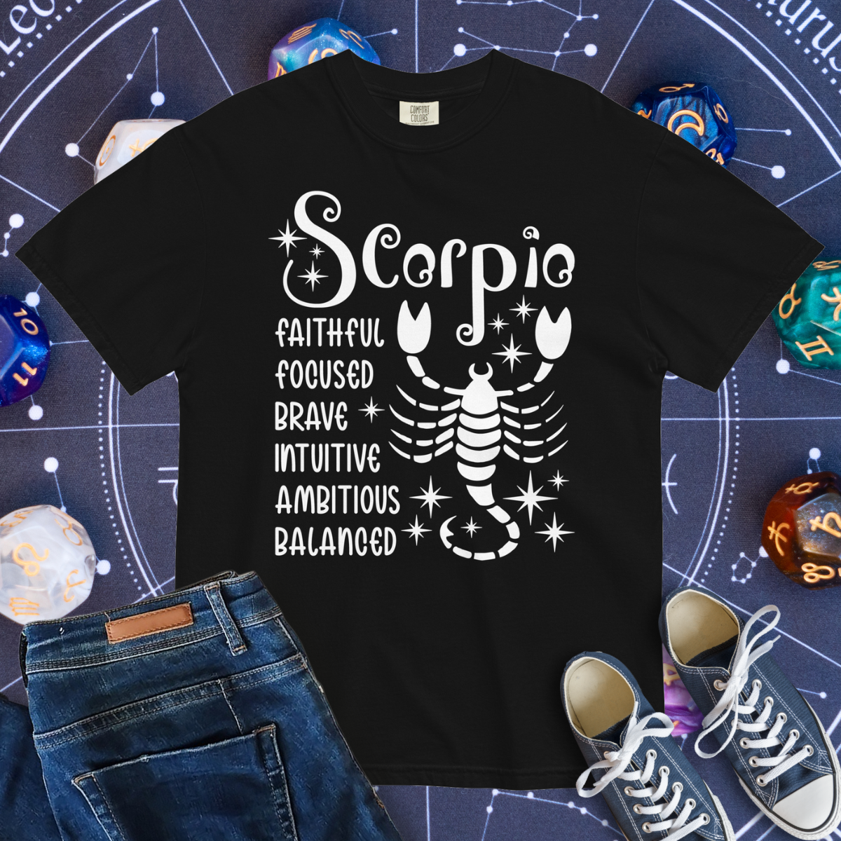Scorpio Zodiac - Comfort Colors Unisex Garment-Dyed Heavyweight T-Shirt