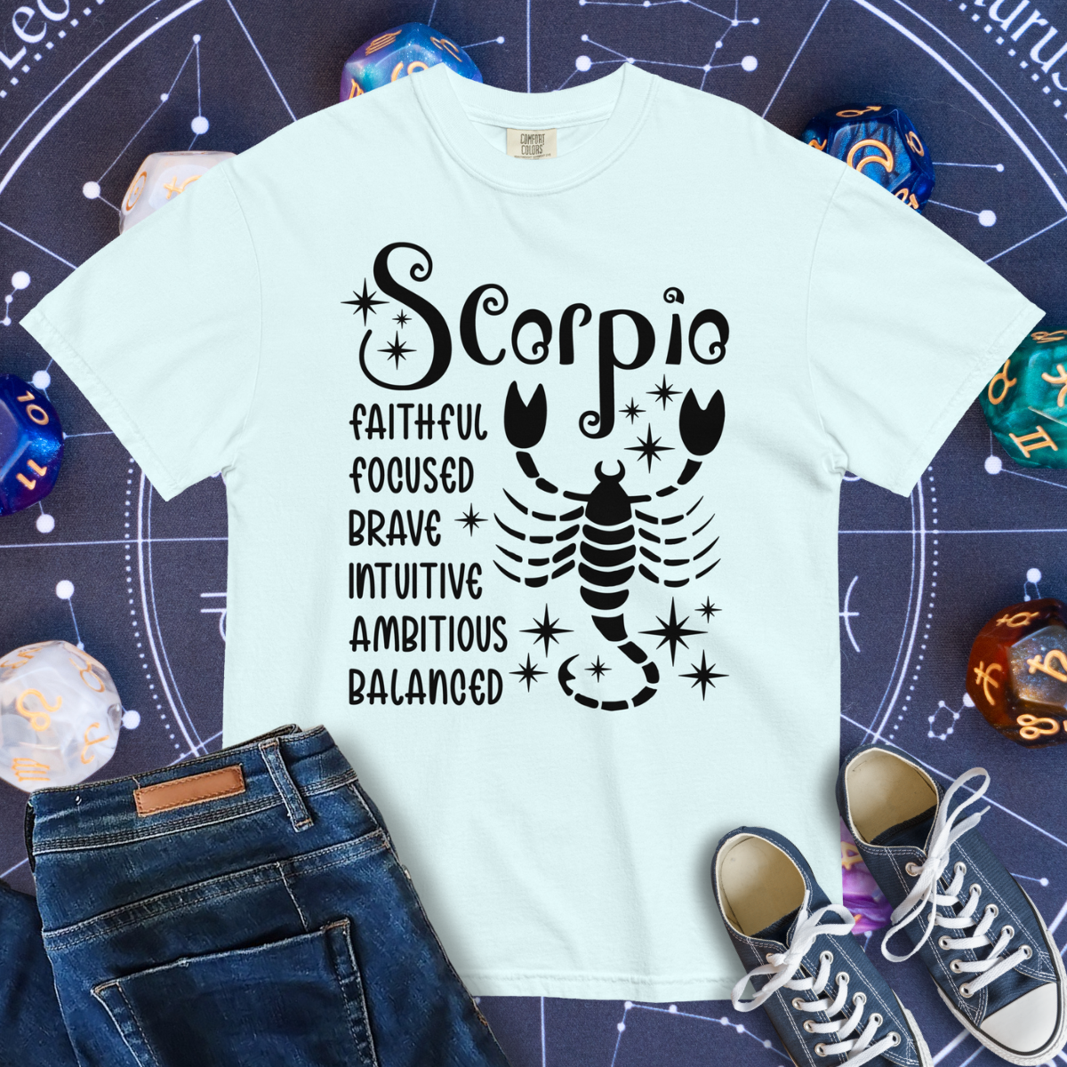Scorpio Zodiac - Comfort Colors Unisex Garment-Dyed Heavyweight T-Shirt