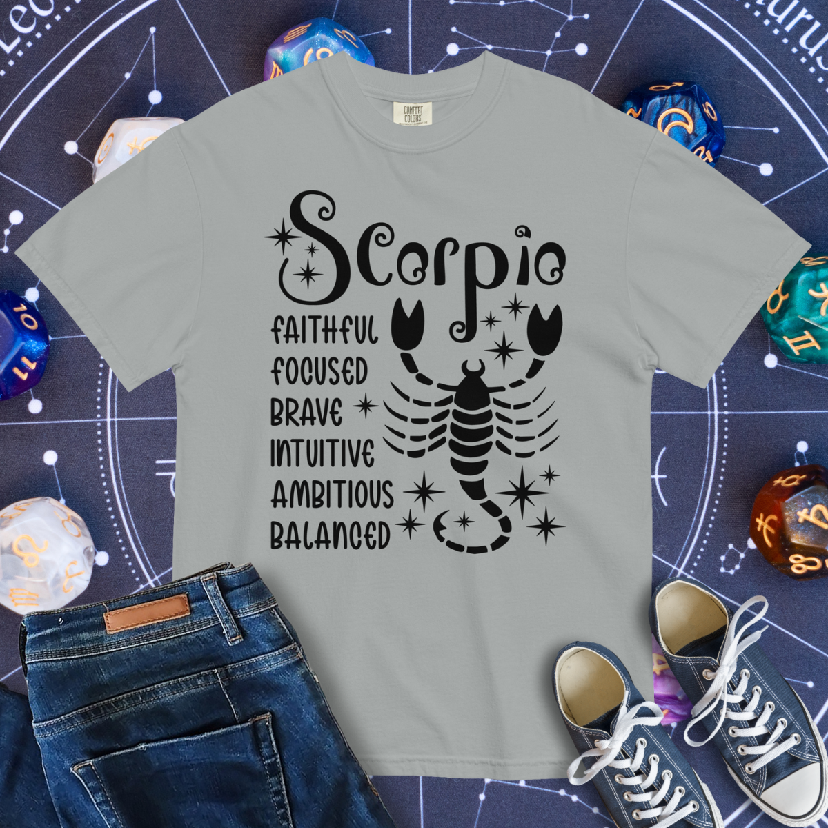 Scorpio Zodiac - Comfort Colors Unisex Garment-Dyed Heavyweight T-Shirt