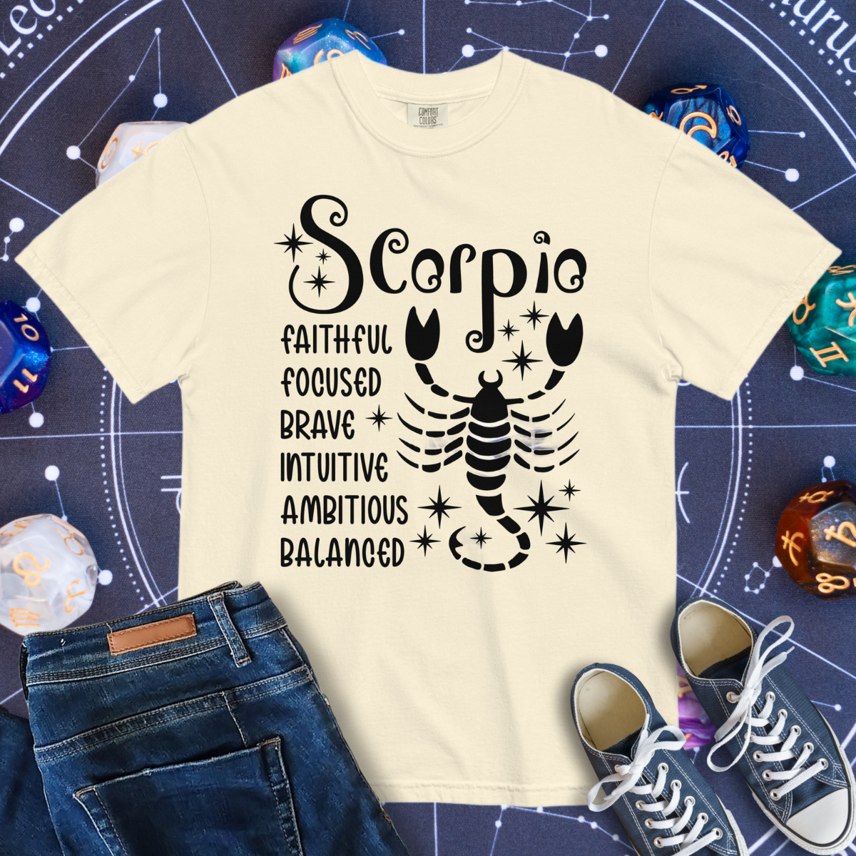 Scorpio Zodiac - Comfort Colors Unisex Garment-Dyed Heavyweight T-Shirt
