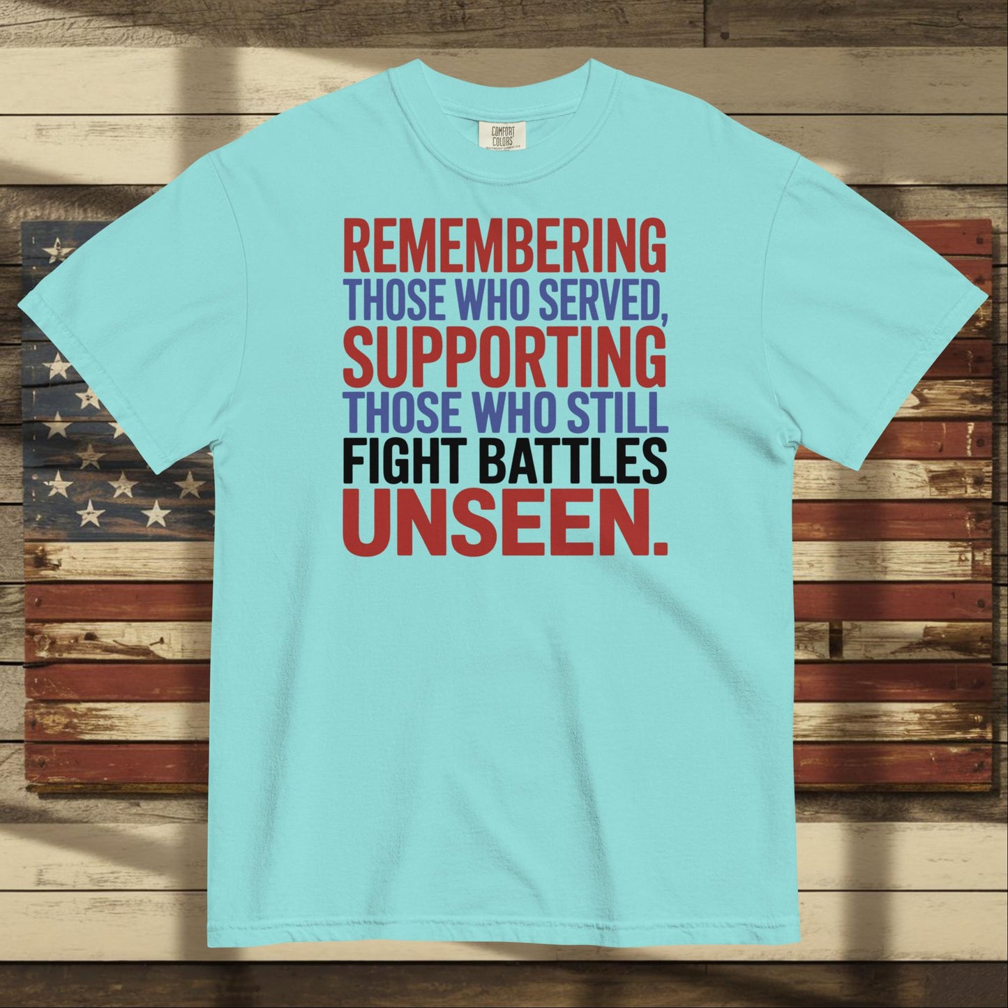 Remembering Those Who Served heavyweight t-shirt for honoring military service and veteran healing