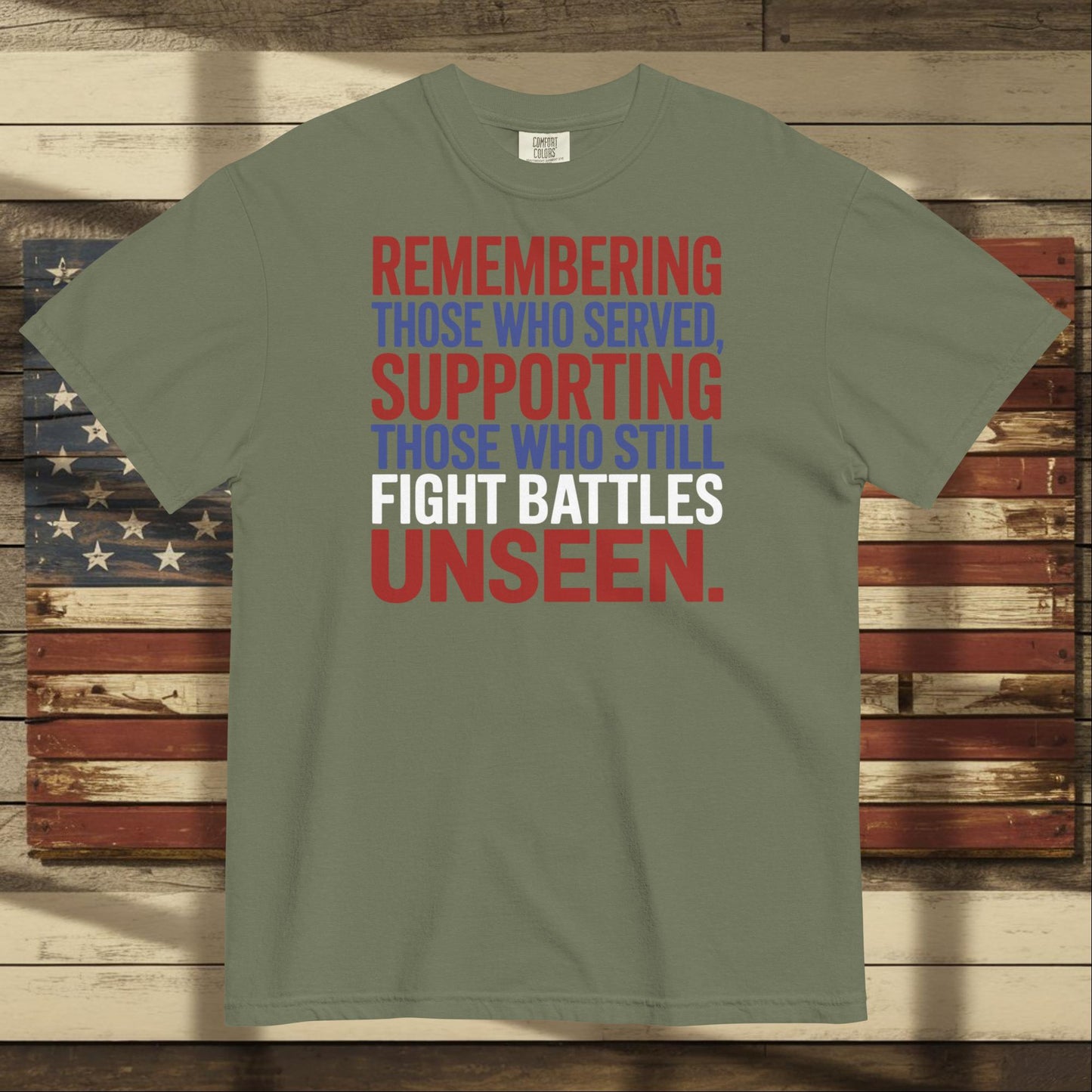 Remembering Those Who Served heavyweight t-shirt for honoring military service and veteran healing