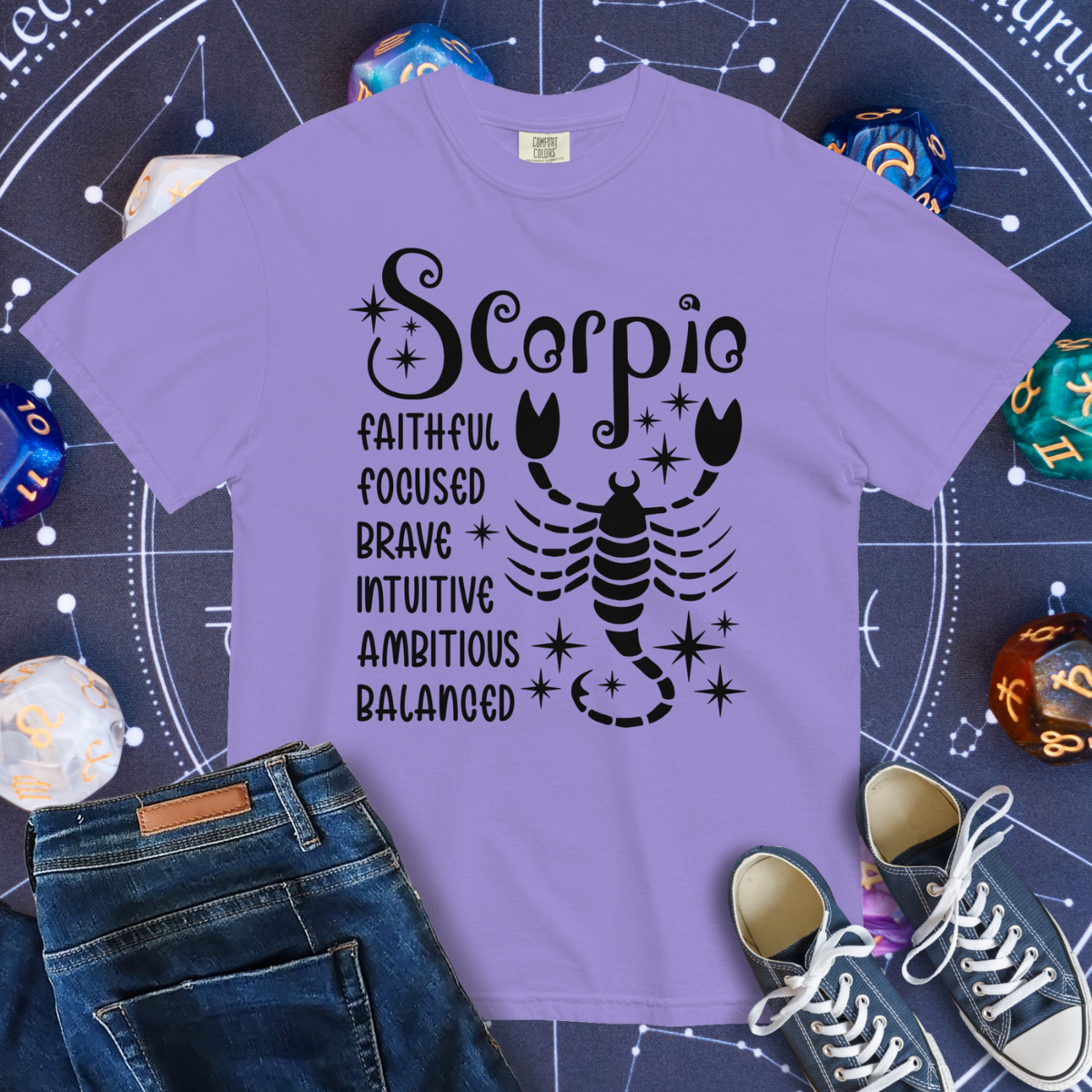 Scorpio Zodiac - Comfort Colors Unisex Garment-Dyed Heavyweight T-Shirt