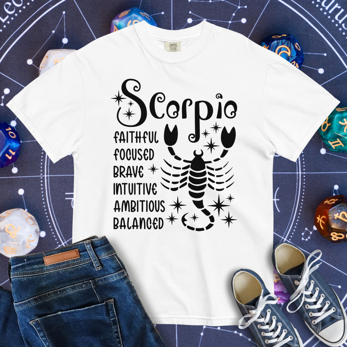 Scorpio Zodiac - Comfort Colors Unisex Garment-Dyed Heavyweight T-Shirt
