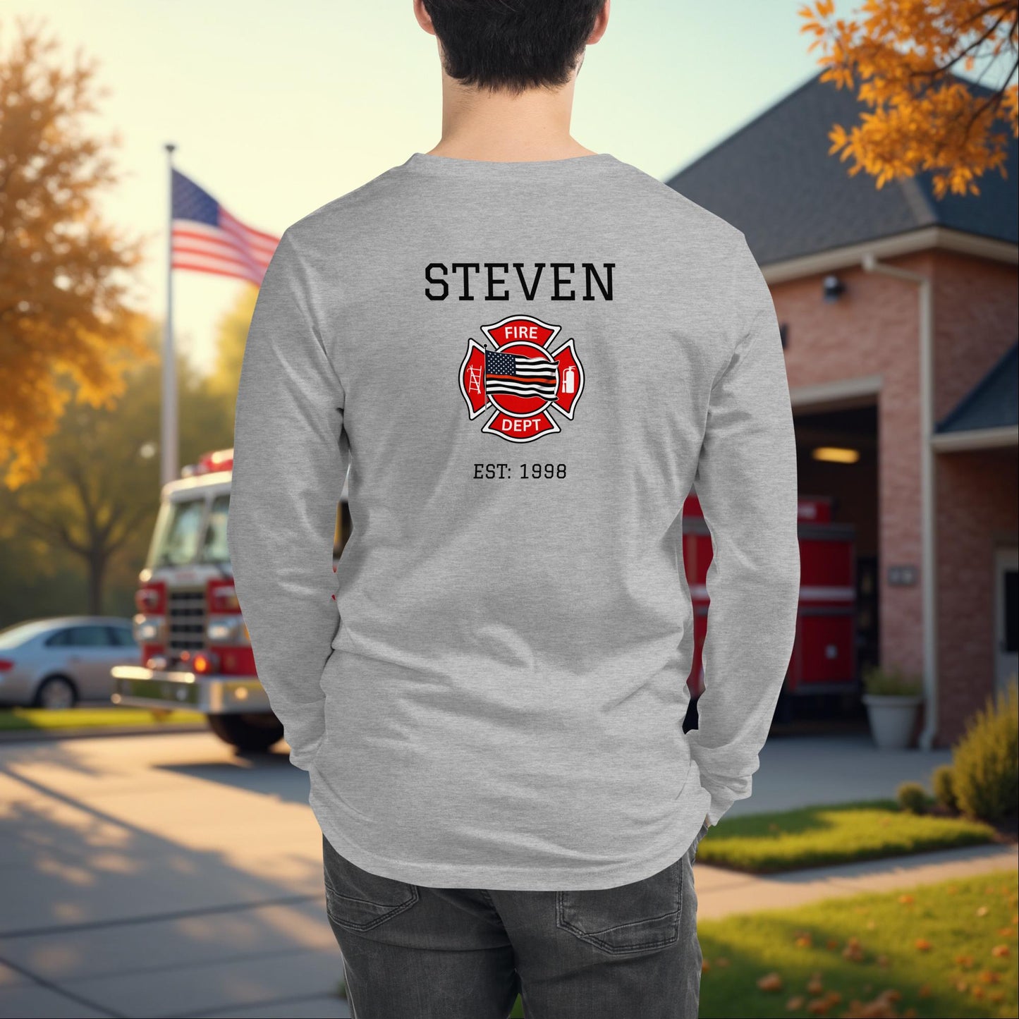 Saving Lives Starts With Ours Firefighter Mental Health Awareness Long Sleeve Tee