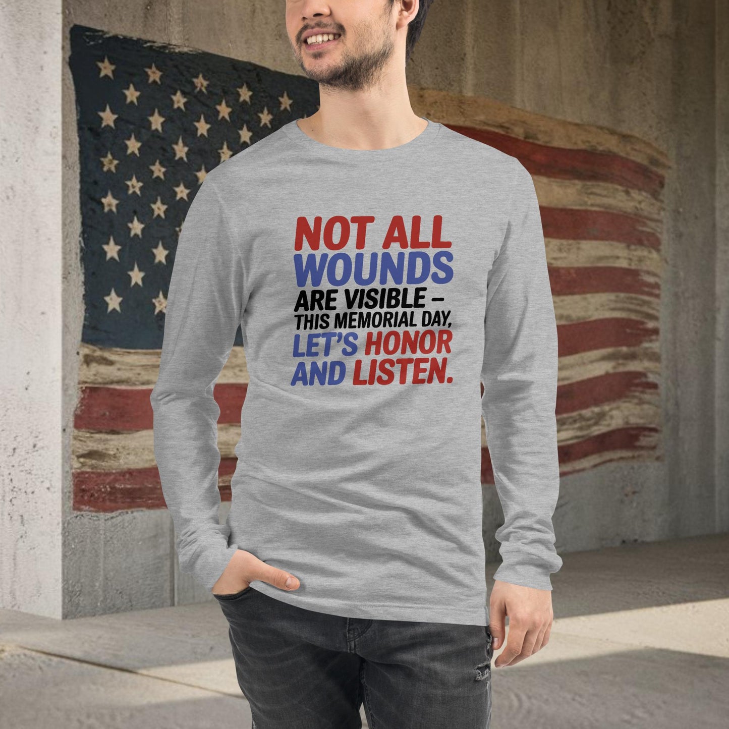 Not All Wounds Are Visible shirt with PTSD support and mental health care for veterans