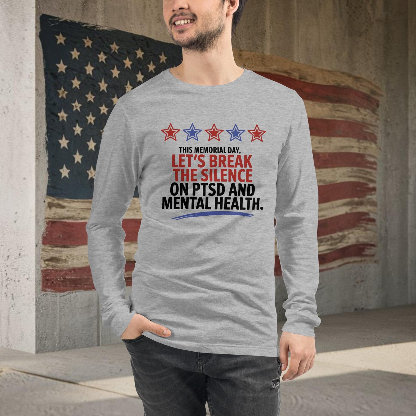 Break the Silence shirt with PTSD awareness and mental health healing for veterans