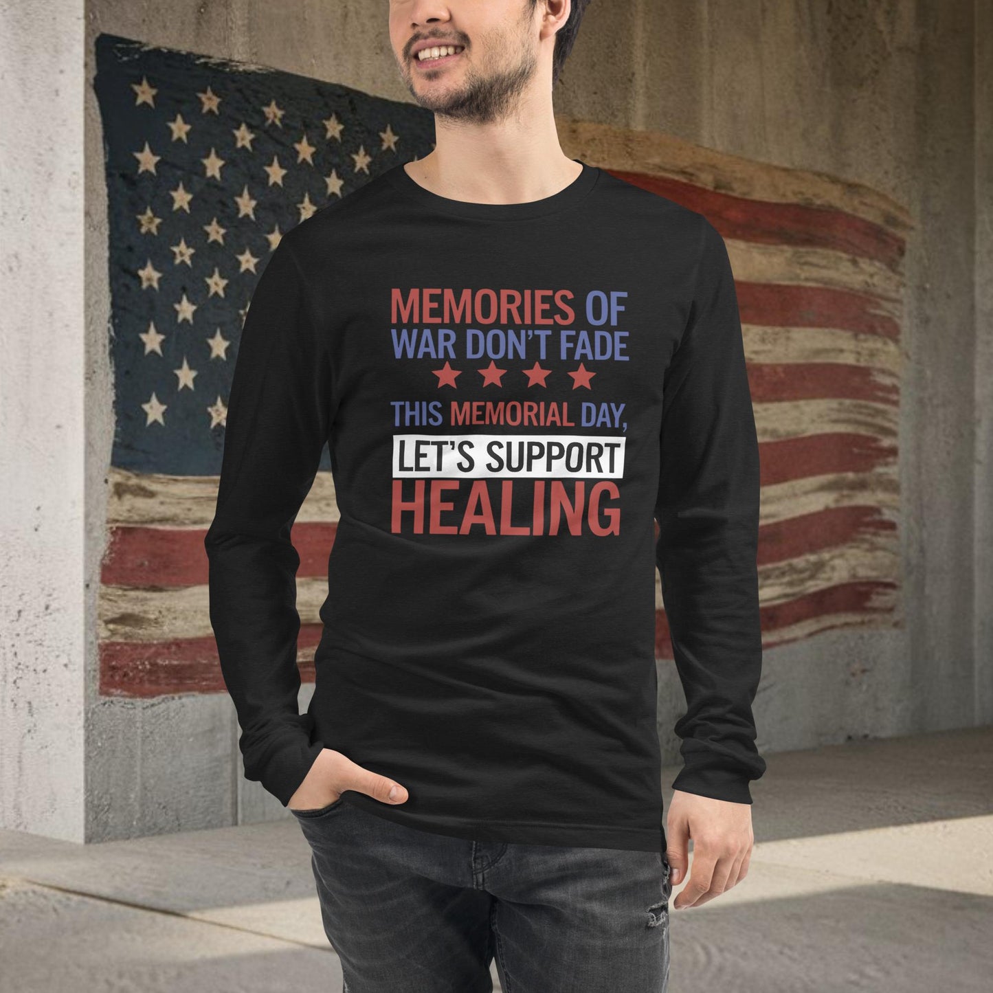 Memories of War Don’t Fade shirt for veteran mental health and PTSD advocacy