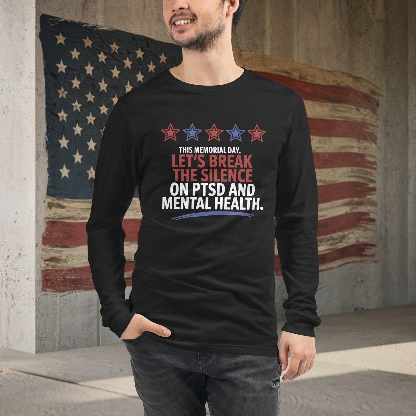Break the Silence shirt with PTSD awareness and mental health healing for veterans