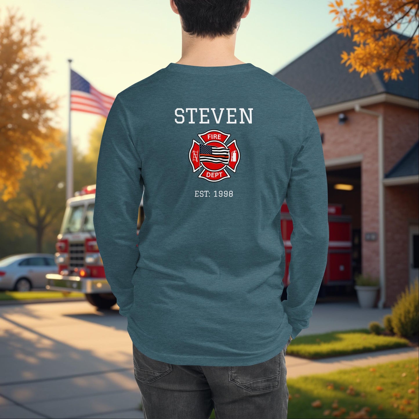 Saving Lives Starts With Ours Firefighter Mental Health Awareness Long Sleeve Tee