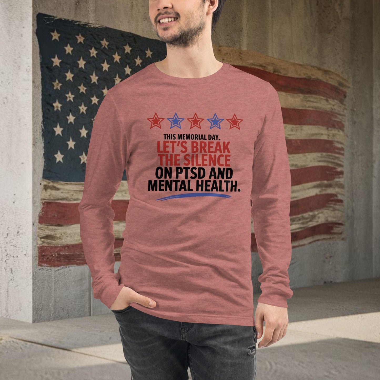 Break the Silence shirt with PTSD awareness and mental health healing for veterans