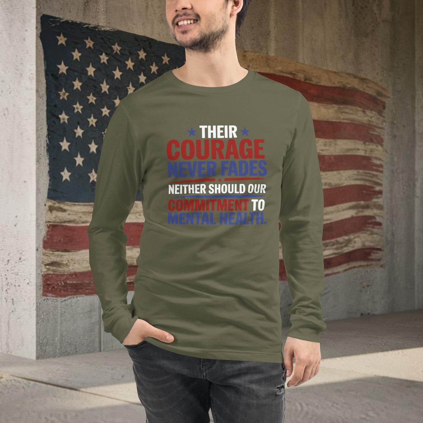 Their Courage Never Fades shirt for veterans, supporting PTSD awareness and care
