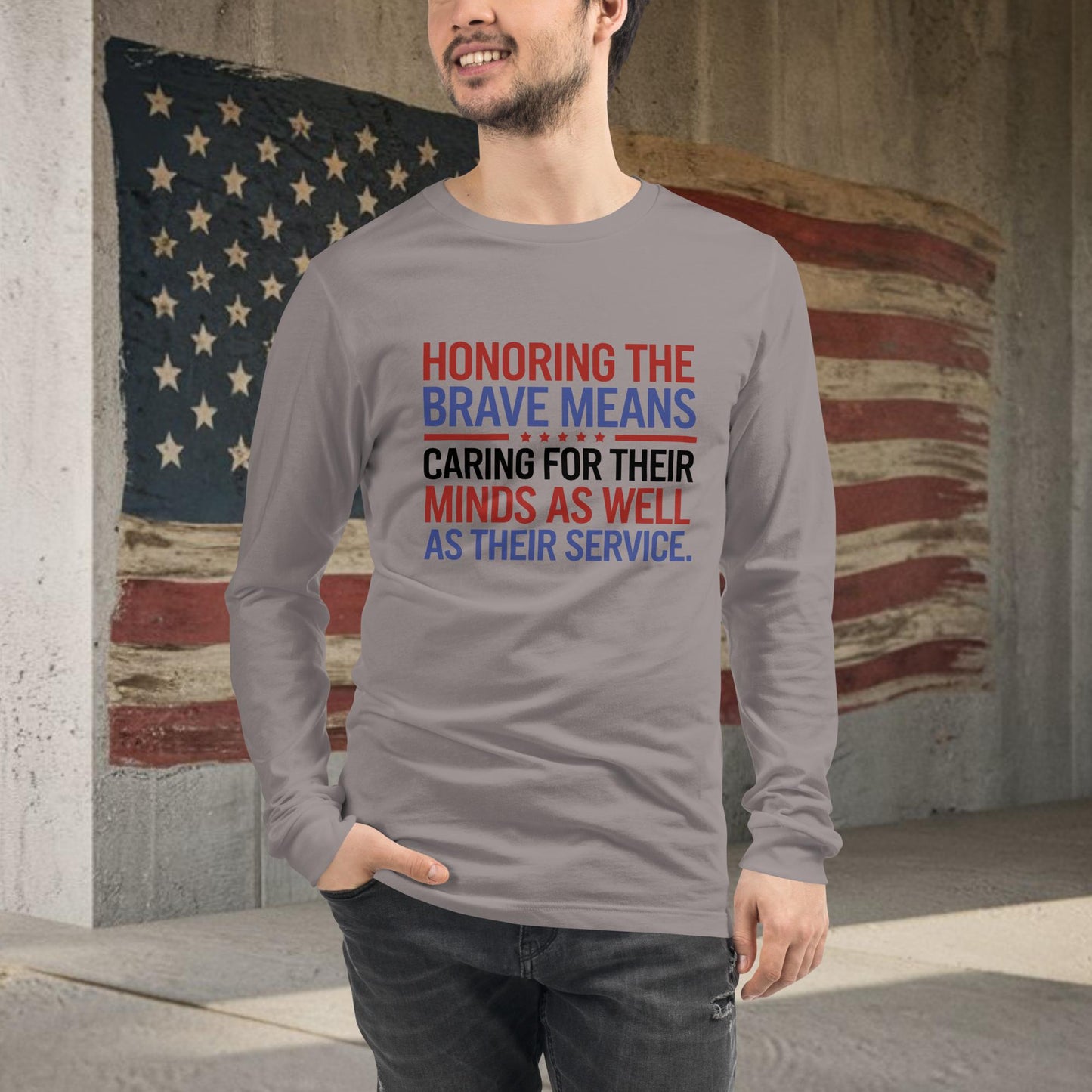 Honoring the Brave shirt for veteran health and PTSD awareness support