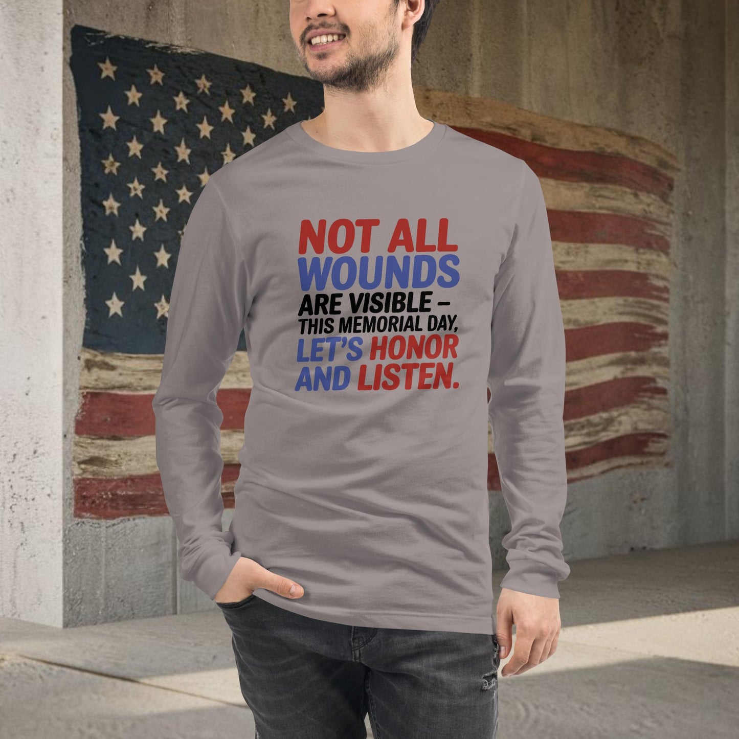 Not All Wounds Are Visible shirt with PTSD support and mental health care for veterans