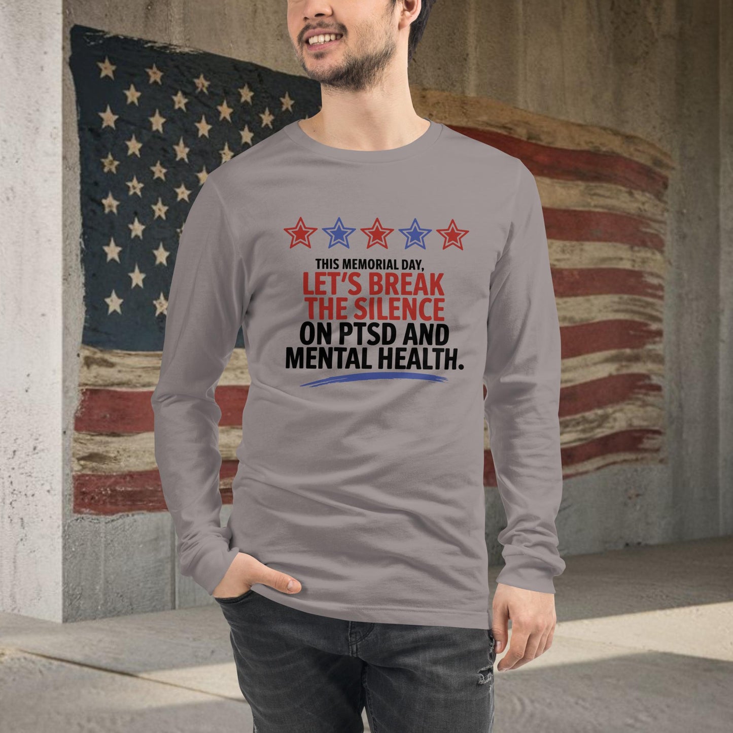 Break the Silence shirt with PTSD awareness and mental health healing for veterans