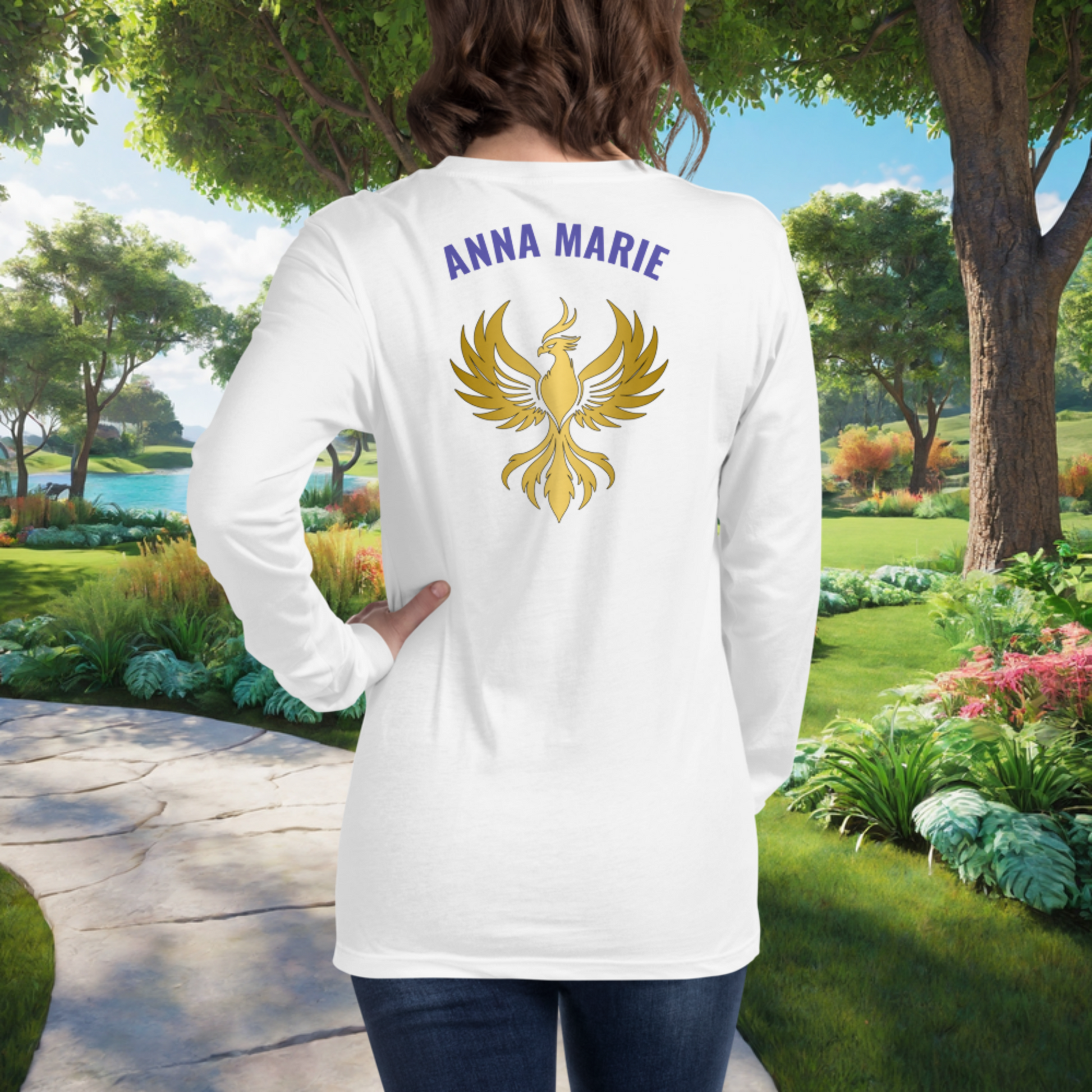 Your Past Doesn't Define You – Your Strength Does on Unisex Long Sleeve T-Shirt, empowerment, recovery, survivor support tee