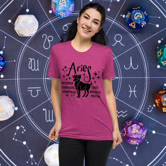 Aries zodiac t-shirt, astrology short sleeve tee, horoscope star sign shirt