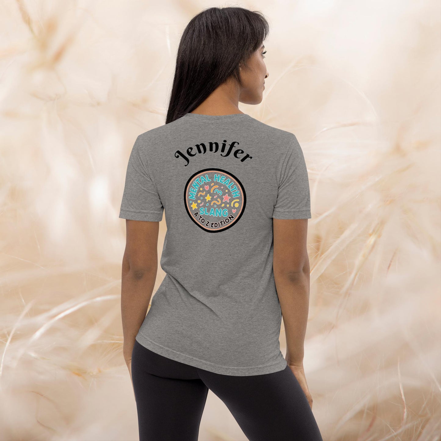 Vibe Check A-Z Mental Health Slang Shirt, Motivational Tee, Self-Care Tri-Blend Apparel, Therapy Gift for Anxiety