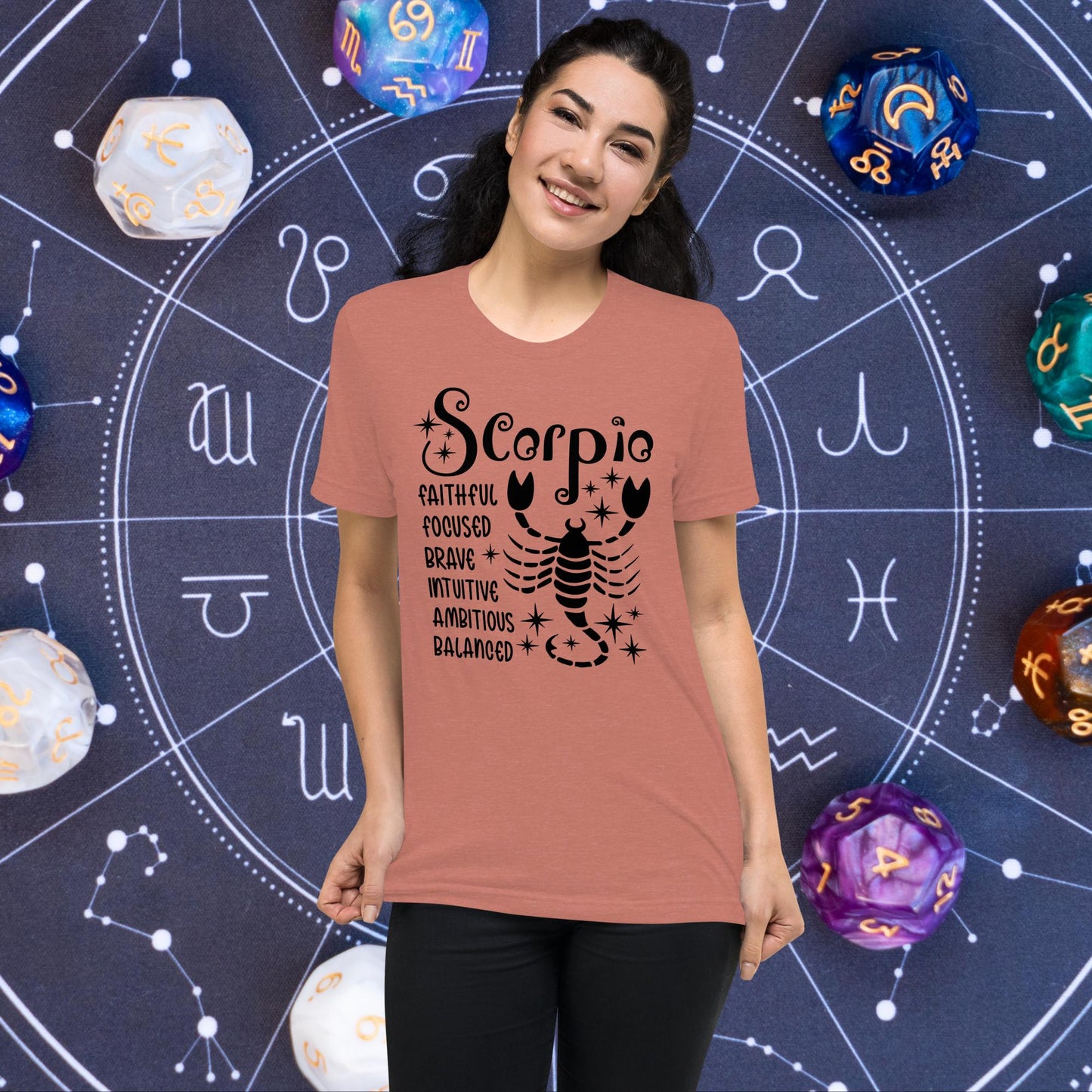 Scorpio zodiac t-shirt, astrology short sleeve tee, horoscope star sign shirt
