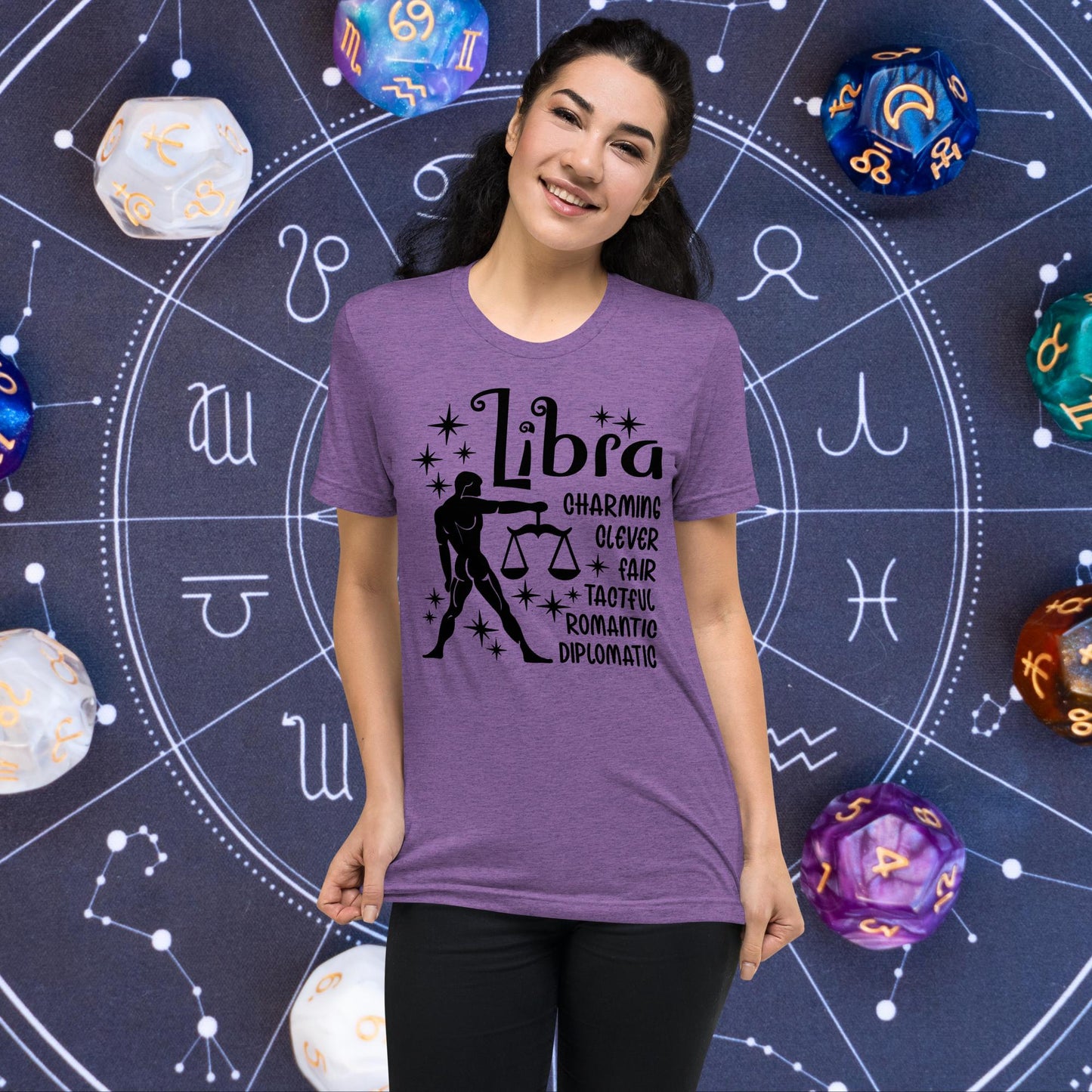 Libra zodiac t-shirt, astrology short sleeve tee, horoscope star sign shirt