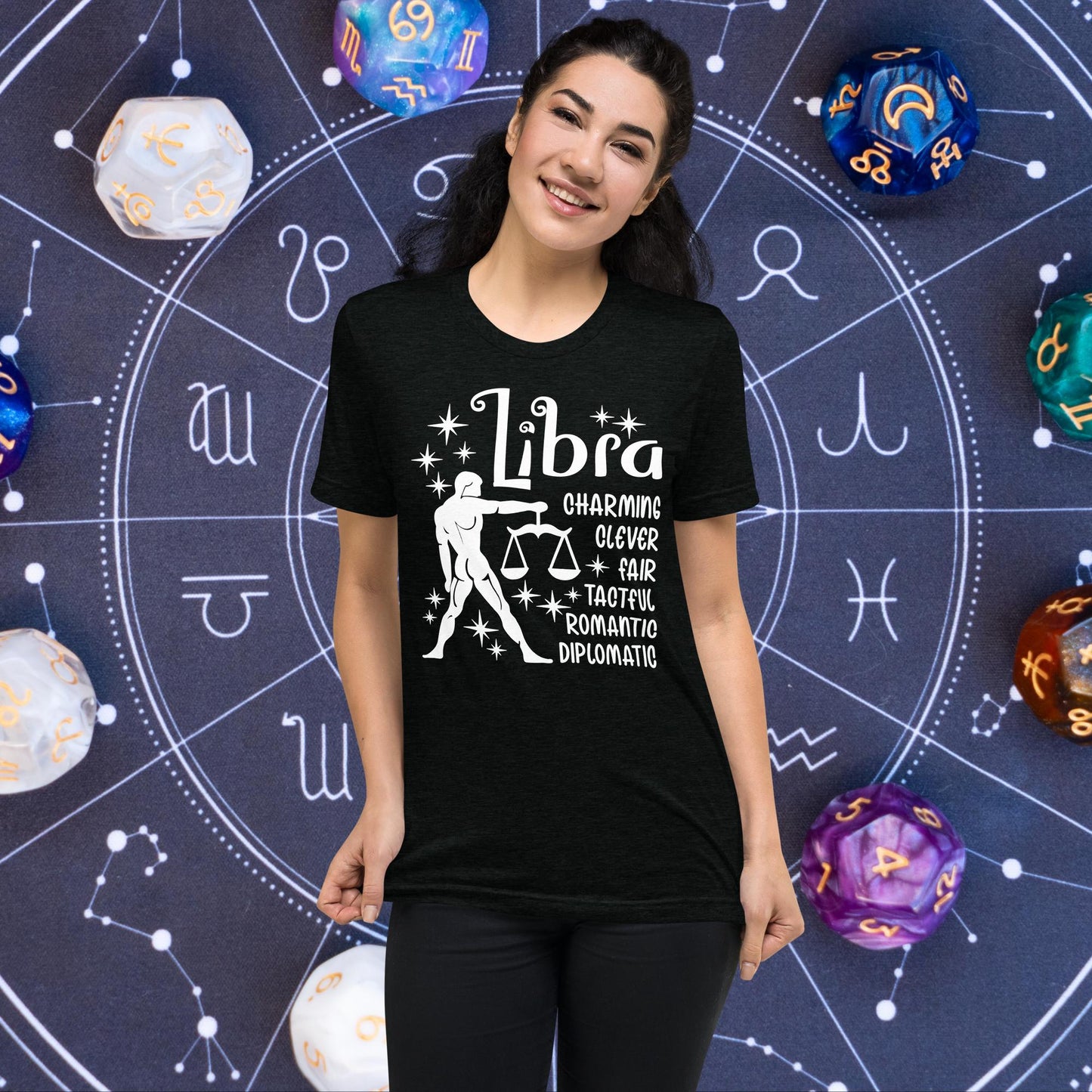 Libra zodiac t-shirt, astrology short sleeve tee, horoscope star sign shirt