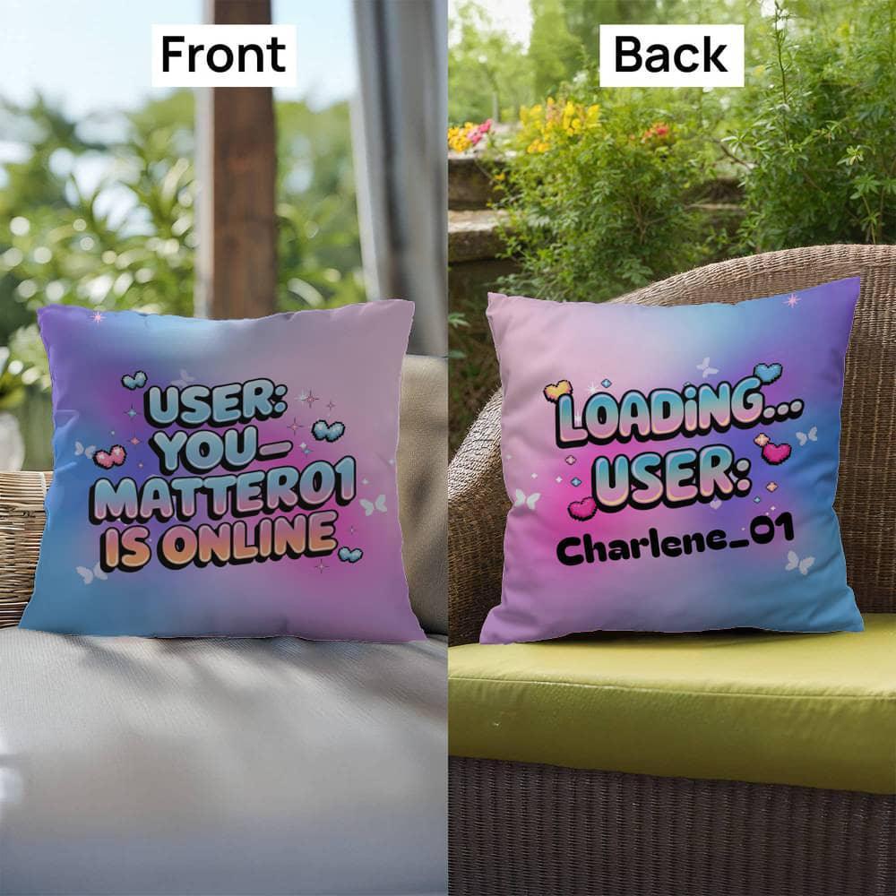 Shop our premium user you matter01 indoor outdoor pillow from MySisterIsASurvivor.