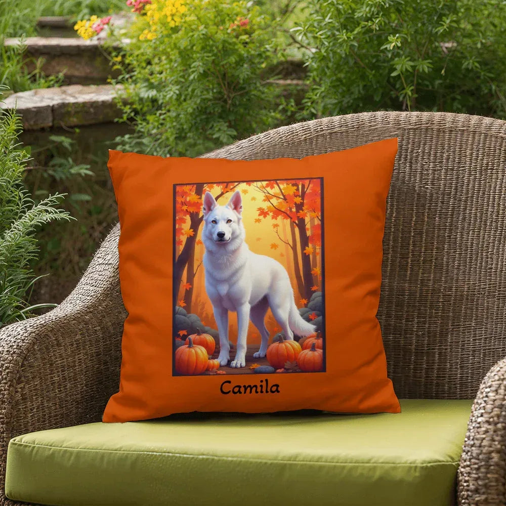 Shop our premium white german shepherd indoor outdoor pillow from MySisterIsASurvivor.