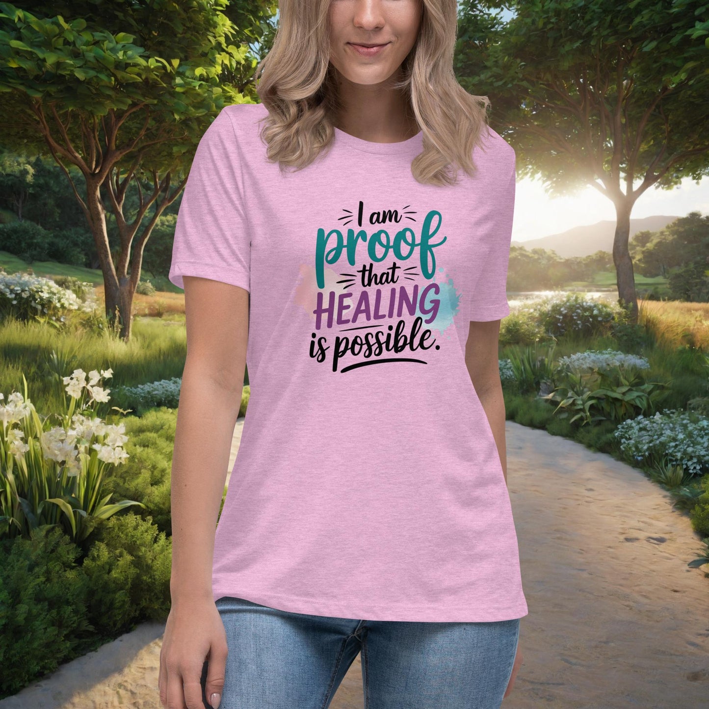 I Am Proof That Healing Is Possible women's t-shirt, personalized recovery and mental health awareness shirt