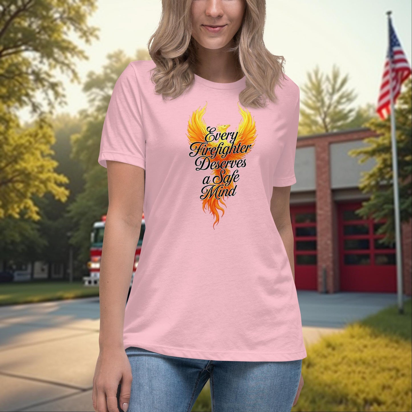 Every Firefighter Deserves Mental Wellness relaxed fit tee, women’s firefighter mental health support shirt