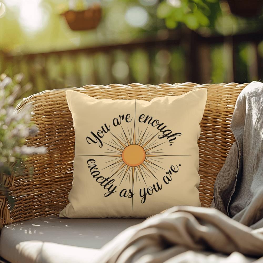 Shop our premium you are enough self care pillow from MySisterIsASurvivor.