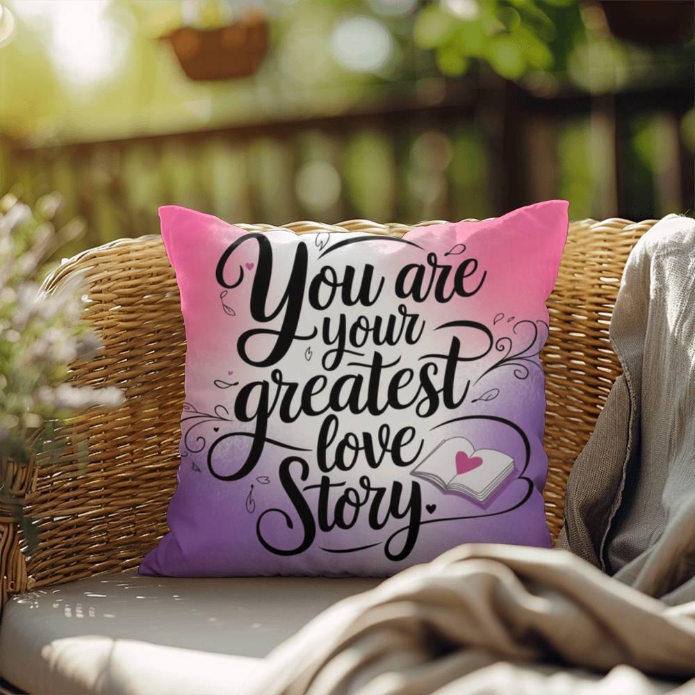 you-are-your-greatest-love-story-indooroutdoor-pillow-self-care-for-relaxation-mindfulness-emotional-wellness-3108942 - MySisterIsASurvivor