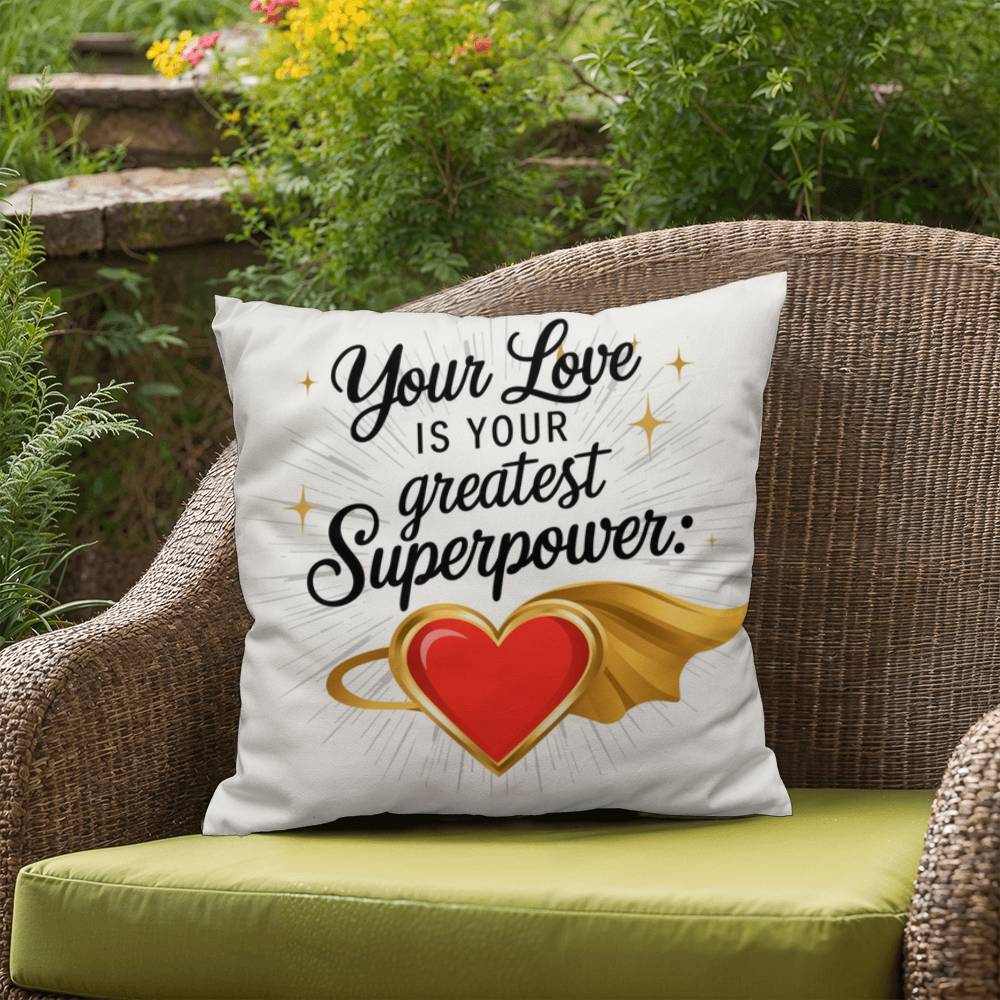 Your Love Is Your Greatest Superpower: Indoor/Outdoor Pillow Self-Care for Relaxation, Mindfulness & Emotional Wellness