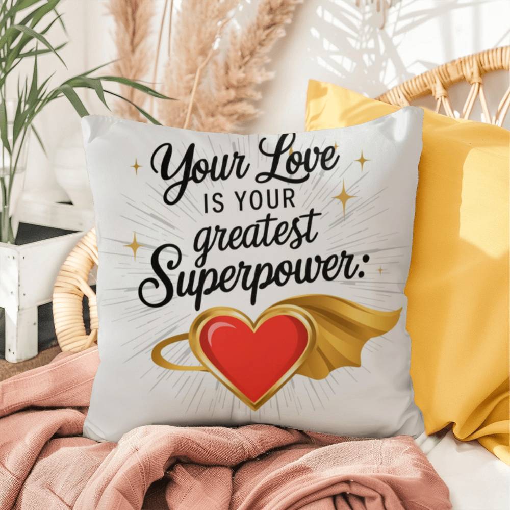 Your Love Is Your Greatest Superpower: Indoor/Outdoor Pillow Self-Care for Relaxation, Mindfulness & Emotional Wellness
