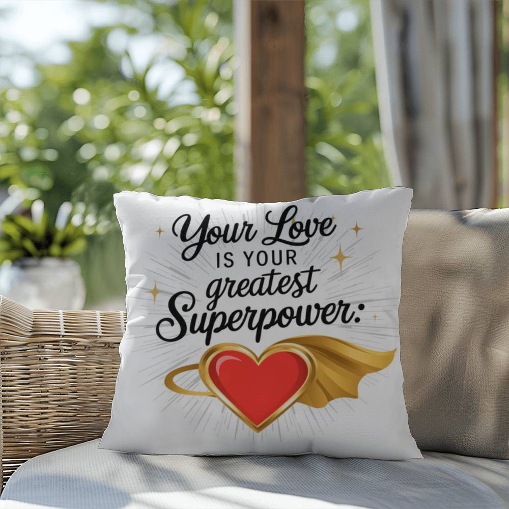 Your Love Is Your Greatest Superpower: Indoor/Outdoor Pillow Self-Care for Relaxation, Mindfulness & Emotional Wellness