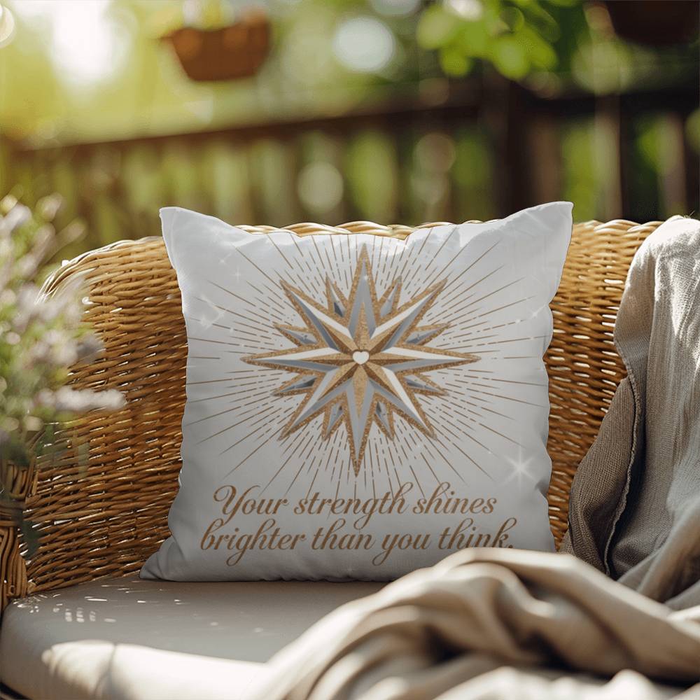 Your Strength Shines Brighter Than You Think: Indoor/Outdoor Pillow Self-Care for Relaxation, Mindfulness & Emotional Wellness