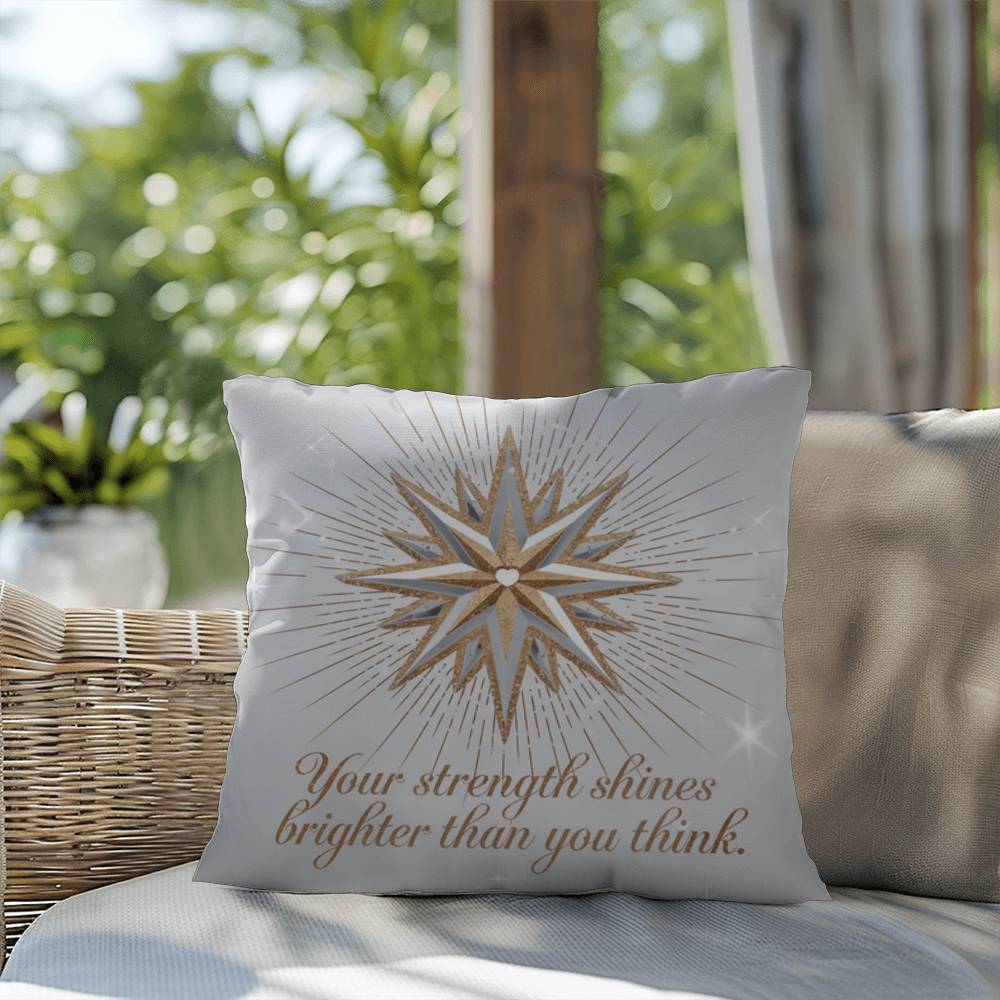 Your Strength Shines Brighter Than You Think: Indoor/Outdoor Pillow Self-Care for Relaxation, Mindfulness & Emotional Wellness