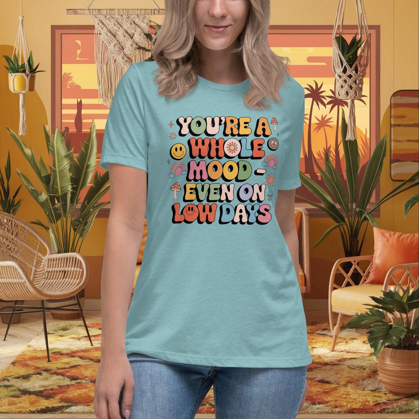 You’re a Whole Mood Even on Low Days Women’s Relaxed Tee - Healing & Support - MySisterIsASurvivor