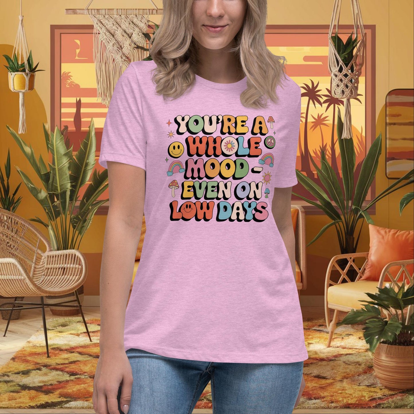 You’re a Whole Mood Even on Low Days Women’s Relaxed Tee - Healing & Support - MySisterIsASurvivor
