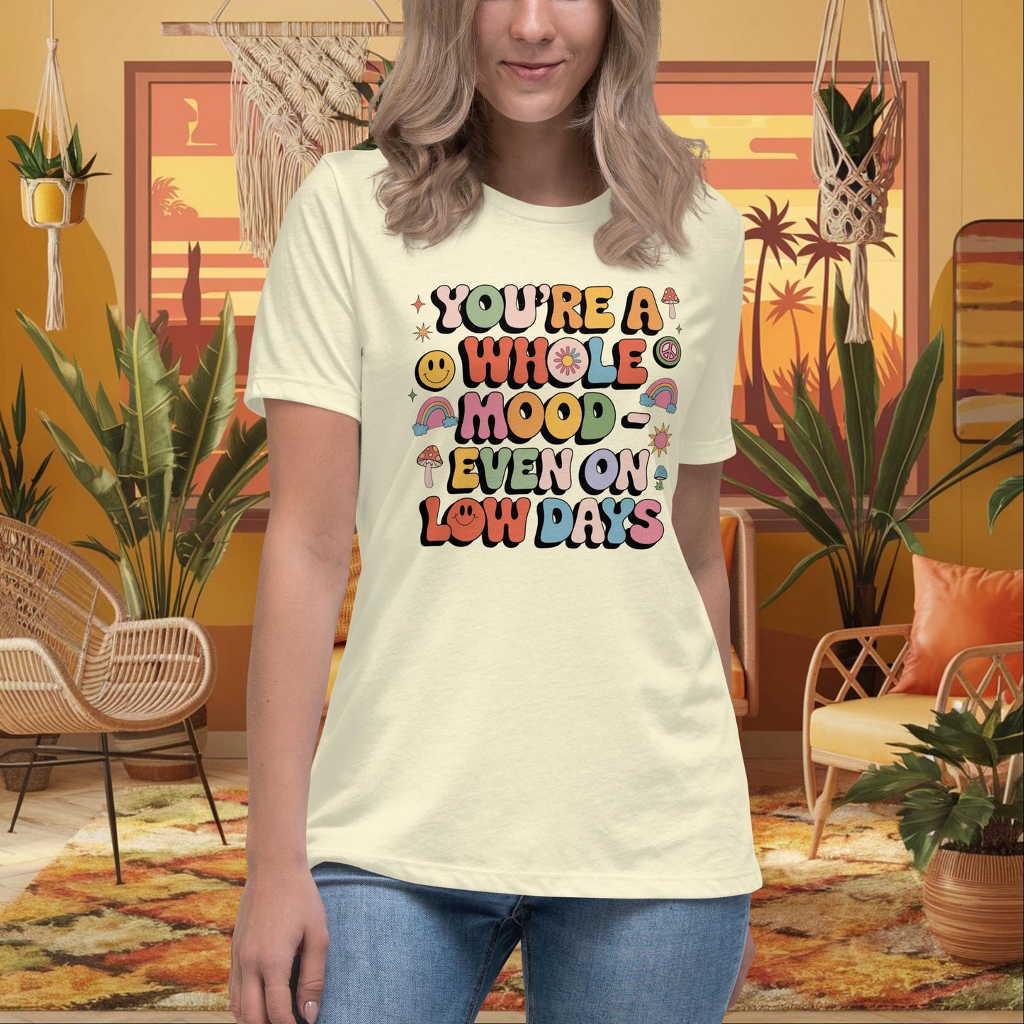 You’re a Whole Mood Even on Low Days Women’s Relaxed Tee - Healing & Support - MySisterIsASurvivor