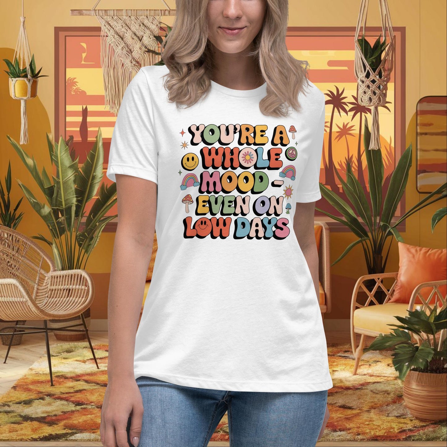 You’re a Whole Mood Even on Low Days Women’s Relaxed Tee - Healing & Support - MySisterIsASurvivor
