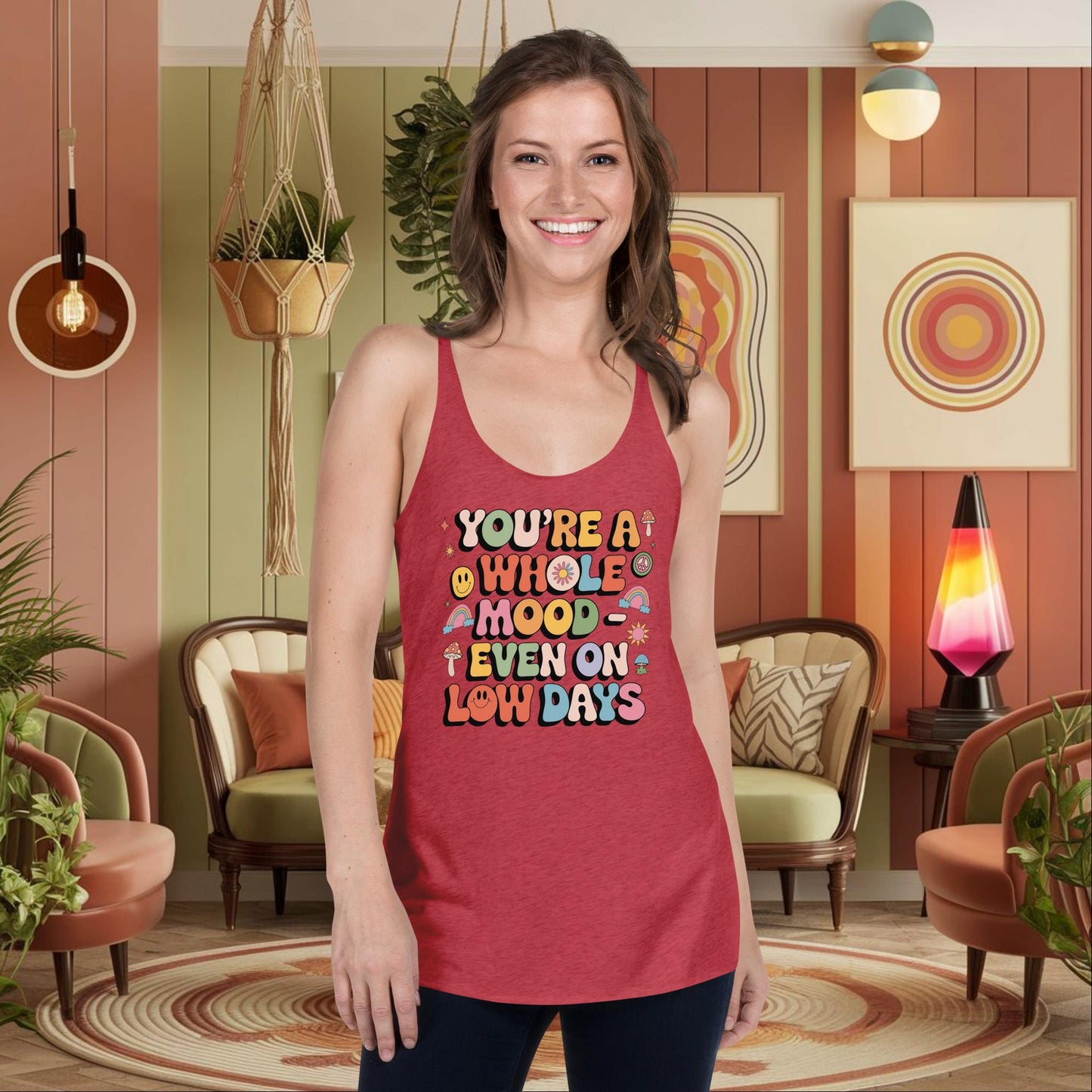 You’re a Whole Mood Even on Low Days Women’s Tank - Empowering Mental Health Shirt - MySisterIsASurvivor